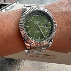 Silver and Green Watch Men’s/Unisex
